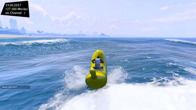 Banana Boat Jet Ski New ENB Top Speed Test GTA Mod Future _REVIEW смотреть онлайн