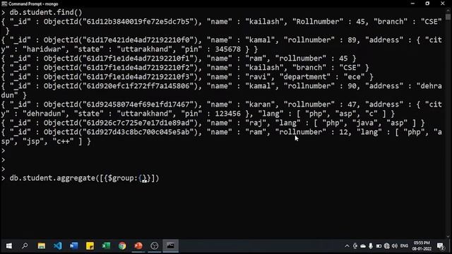 $group pipeline operator | MongoDB aggregation pipeline $group stage | MongoDB tutorial in Hindi 12 смотреть онлайн