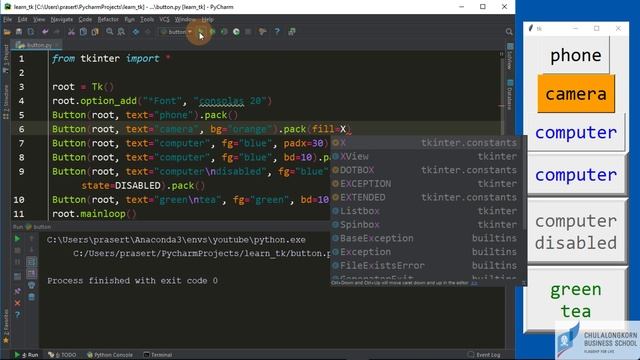 สอน Python 3 GUI: การสร้าง tkinter Button แบบต่าง ๆ смотреть онлайн