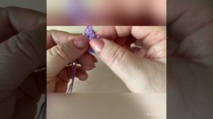 Полая резинка поворотными рядами.