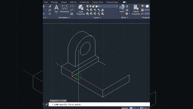 Draw a (Isometric View) in Autocad [#10] !!! смотреть онлайн