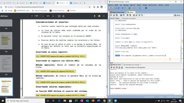 Curso SQL oracle 19c desde cero - Lenguaje de Manipulación de Datos (DML) - 30-01-2021 смотреть онлайн