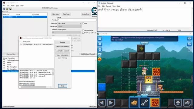 How to find opcodes for PIXELWORLD LATEST VERSION! Antibounce смотреть онлайн
