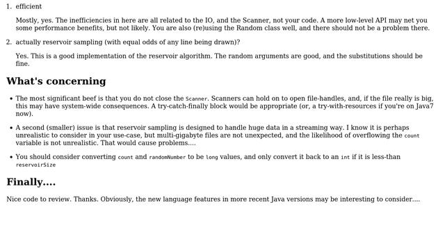 Code Review: Is this code an efficient implementation of Reservoir Sampling? (3 Solutions!!) смотреть онлайн