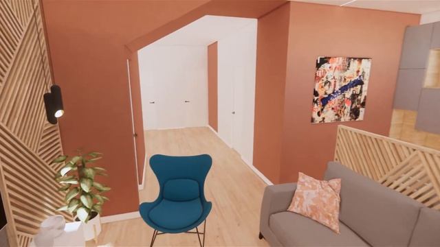 Гостиная в подвале частного дома