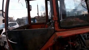 трактор Т-25А, ремонт и покраска трактора, дверь своими руками