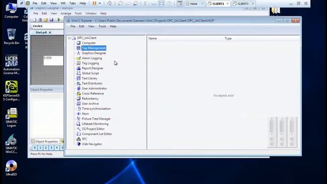 WINCC OPC UA SERVER Exchange data 2 PCs смотреть онлайн
