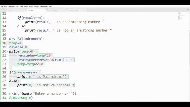Write a function to check the input value is Armstrong and also write the function for Palindrome. смотреть онлайн