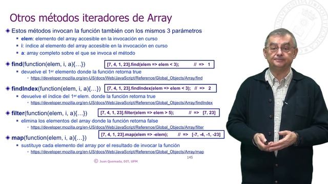 Iteradores de arrays (forEach, find, findIndex, filter, map y reduce), bucles for...of y for...in смотреть онлайн