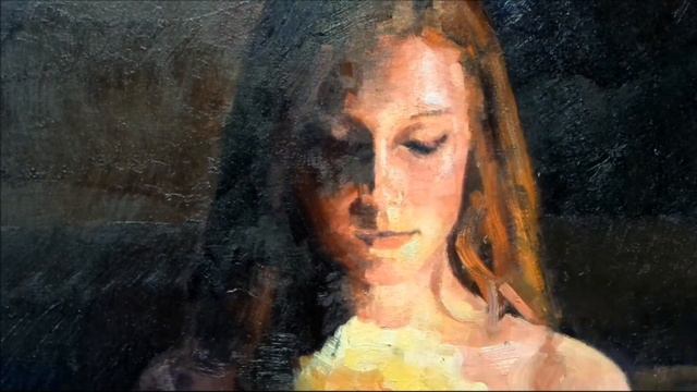 Figure Oil Painting Time Lapse - How to Paint a Girl with Yellow Rose - Artist Knut Andre Vikshålan смотреть онлайн