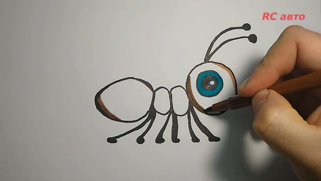 Как нарисовать муравья / how to draw аn ant смотреть онлайн