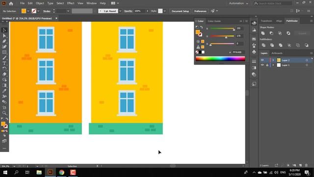 Isometric building tutorial in Illustrator with Magic tool script смотреть онлайн