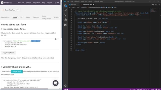 Make a Contact Form with HTML - FormKeep Guide смотреть онлайн