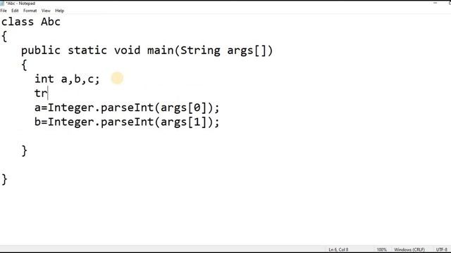 FIND SUM of TWO Numbers using Command Line Arguments in JAVA смотреть онлайн