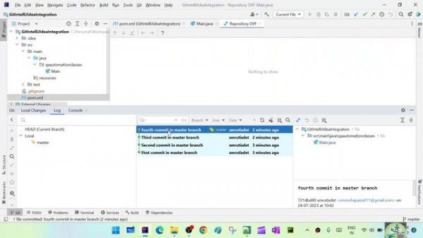 Add Git User credentials in IntelliJ | Create a Remote Repo in Github | Push Local commits To Remot