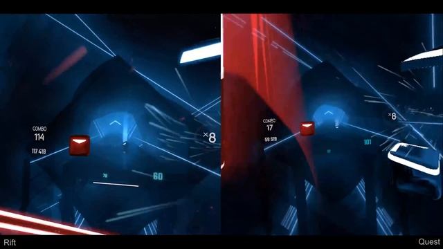 Beat Saber - QUEST VS PC (Rift S) - Graphics and Tracking Comparison смотреть онлайн