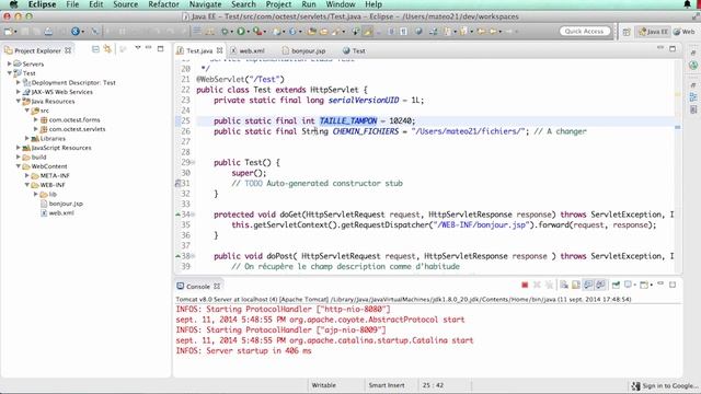Développez des sites web avec Java EE: Envoyer des fichiers смотреть онлайн