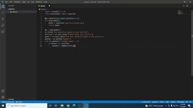 Build a Web App to answer questions from an any Articles | NLP Q&A Model смотреть онлайн
