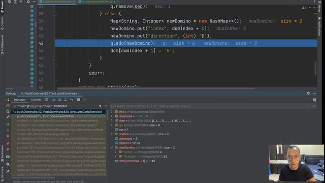 Leet Code 838 || Push Dominoes || Java || Debug смотреть онлайн