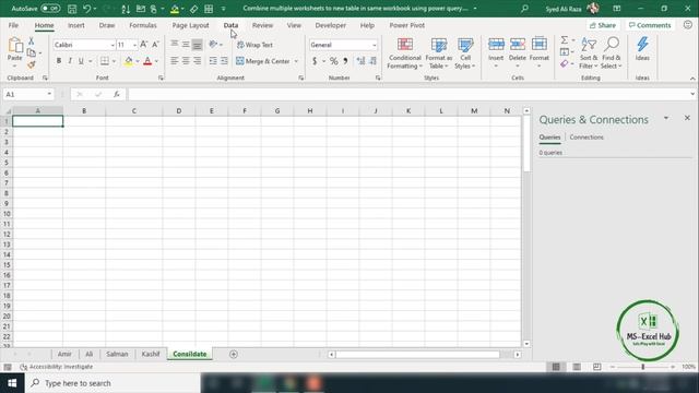 Combine Multiple Sheets into a new Master Table in same Workbook Using Power Query | MS-Excel Hub смотреть онлайн