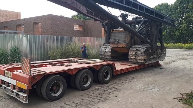 Перевозка негабаритного груза - сваебой 33 т. смотреть онлайн