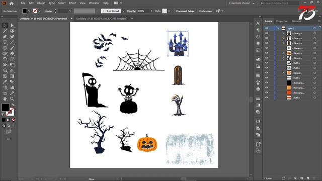 Happy Halloween | Halloween Banner Design in Illustrator | Halloween Facebook Cover Design смотреть онлайн