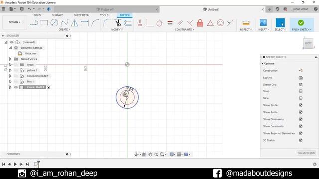 How to design Engine | Piston & Crank Shaft assembly in Autodesk Fusion 360 смотреть онлайн