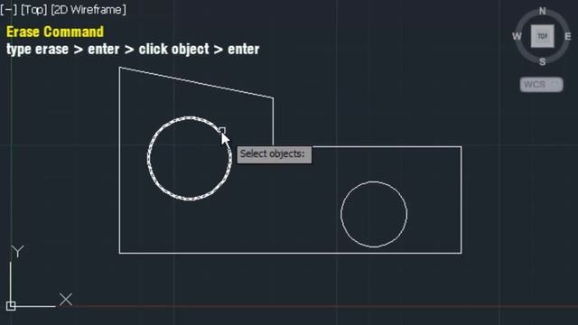 How to Delete Object in AutoCAD (Basic) смотреть онлайн