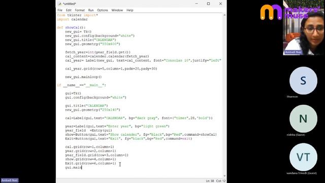 #FDP Python S-2 | How To Make Calendar Using Python | Tkinter In Python. смотреть онлайн