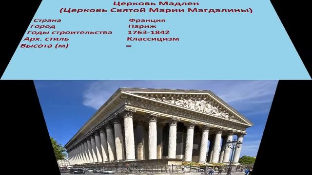 Церковь Мадлен , Церковь Святой Марии Магдалины (Париж) смотреть онлайн