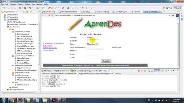 Crear un proyecto Web Java en Eclipse con Servlets, JSPs, DAO, MySql (P8 - CRUD, Properties) смотреть онлайн