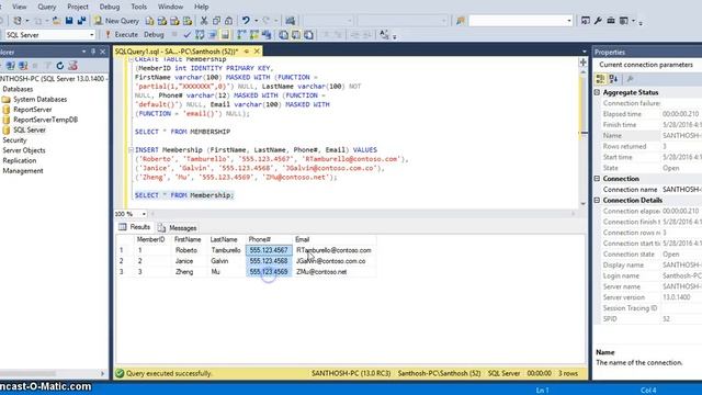 Dynamic data masking SQL Server 2016 смотреть онлайн