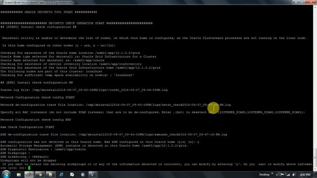 Deinstall Oracle 12c Grid and remove ASM diskgroups смотреть онлайн