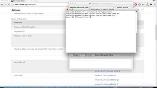 Installing CMake Command Line Tool on a Mac смотреть онлайн