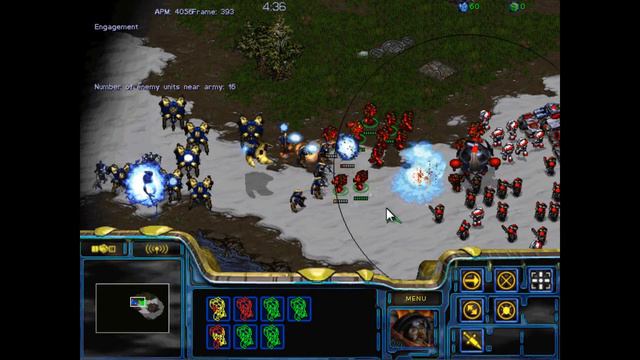 Simple StarCraft bot plays against ChoBot using BWAPI HD смотреть онлайн