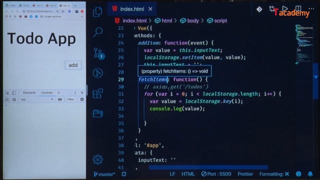 [토크ON세미나] Vue.js 개발 입문 5강 - 웹 서비스 제작 및 배포 - 등록,조회,삭제,배포 | T아카데미 смотреть онлайн