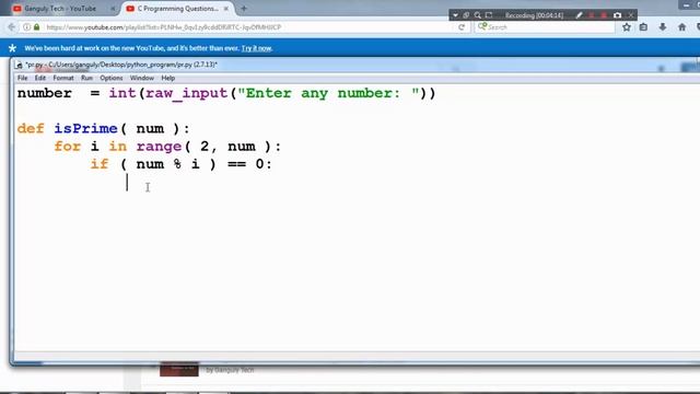 Python Program To Check Prime Number - Hindi смотреть онлайн