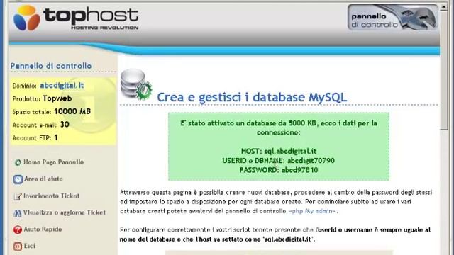 Creare un database per WordPress o Joomla su TopHost смотреть онлайн