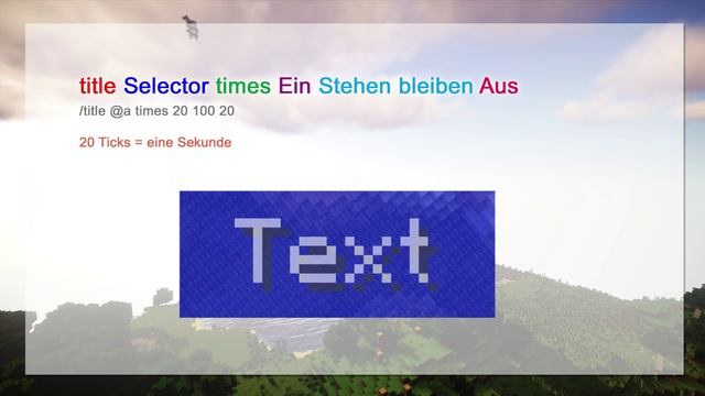 Minecraft Title-Command Tutorial (German) смотреть онлайн