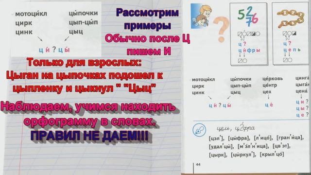 Букварь Репкина 2 часть И Ы после Ц . Гласные после Ц стр 44-57 "Школа Роcсии" смотреть онлайн