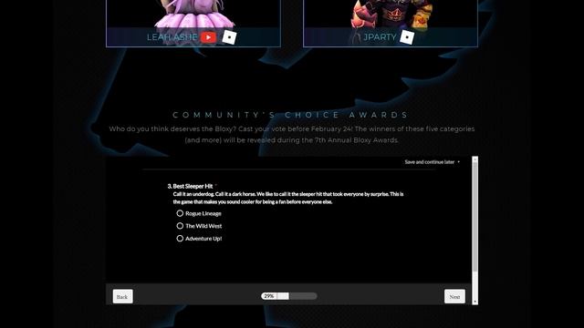 Ежегодная церемония БЛОКСИ роблокс | Bloxy awards roblox | Голосуйте на сайте ивента смотреть онлайн