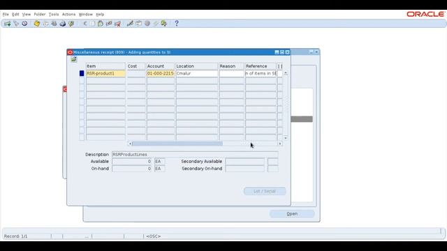 Creating a Miscellaneous receipt — Oracle E-Business Suite #9 смотреть онлайн