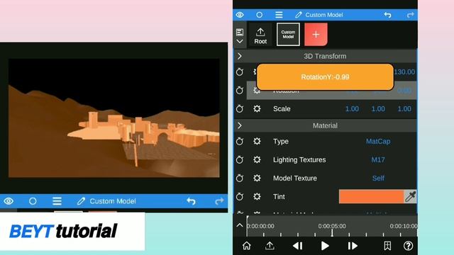 cara import 3D model node video editor смотреть онлайн