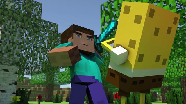 Губка Боб в Майнкрафте/Spongebob in Minecraft (Animation) #2