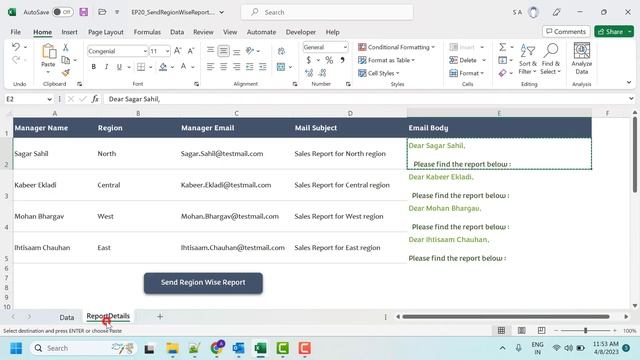 Send Bulk Emails With Excel Range on Mail Body | Advanced VBA in Hindi смотреть онлайн