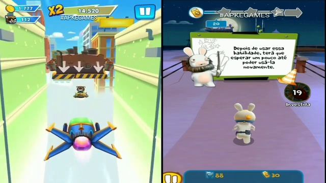 Talking Tom Hero Dash vs Rabbids Crazy Rush GAMEPLAY смотреть онлайн
