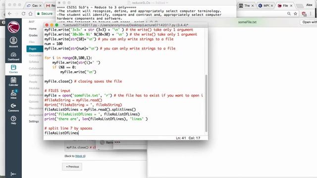 Python File IO смотреть онлайн