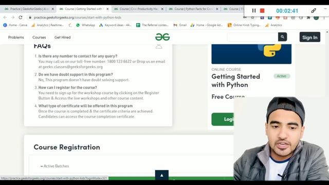 GeeksForGeeks Free Online Courses with Certificate | Learn Python | Free DSA Course | Tricky Man смотреть онлайн