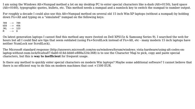 Alt+Numpad key codes on modern Windows laptops without numpad смотреть онлайн