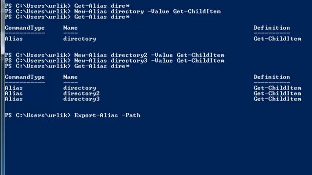 Управление псевдонимами в Windows PowerShell 2.0 смотреть онлайн